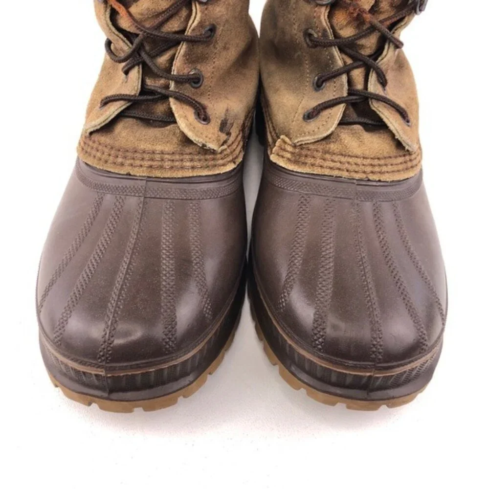 Sorel Brown Leather Waterproof Winter Snow Boots 8